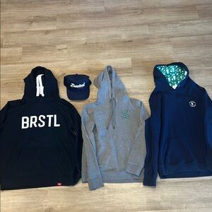 BRSTL and Blue Hoodies with Cap